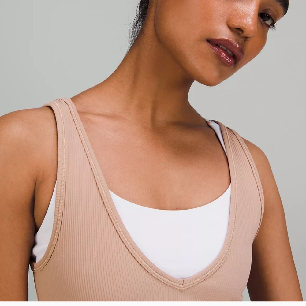 lululemon athletica Ribbed V-Neck Tank Top in Blush Pink - Picture 4 of 6